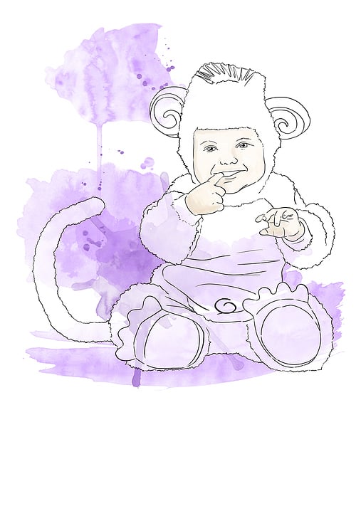 Baby Book Illustration – Photoshop