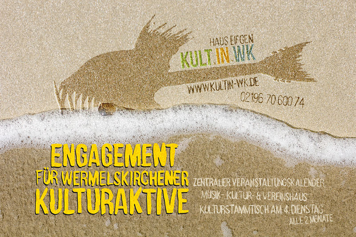 2018 – Anzeige für Kult.In.WK, der Kulturinitiative Wermeslkirchen (Fisch Illustration von Sascha Thamm)