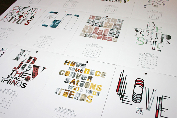 Typographic Quotes Calendar