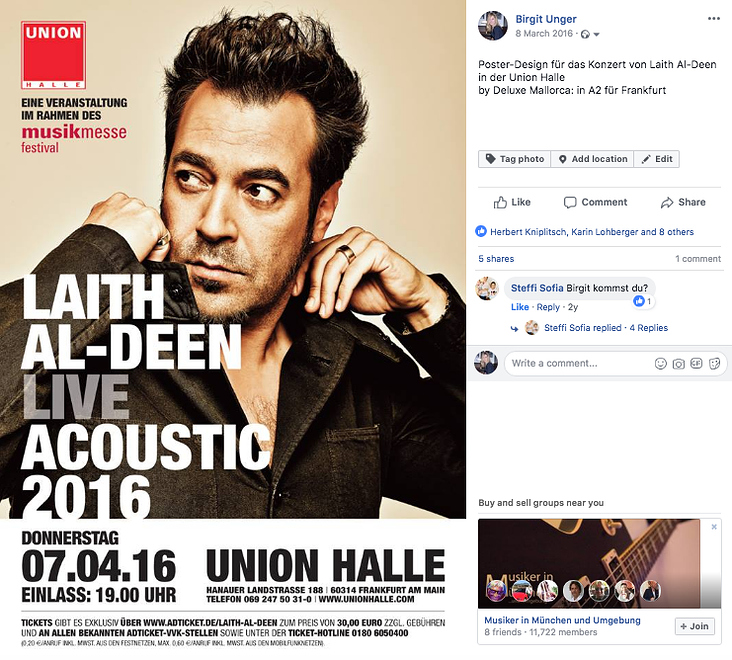 Facebook-Post für Union Halle Frankfurt