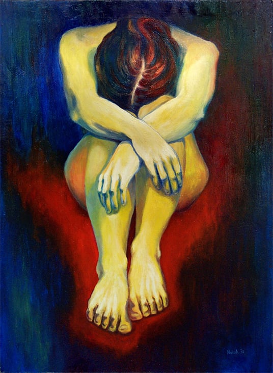 „weiblicher Akt“, Öl auf Leinwand, 50×70cm