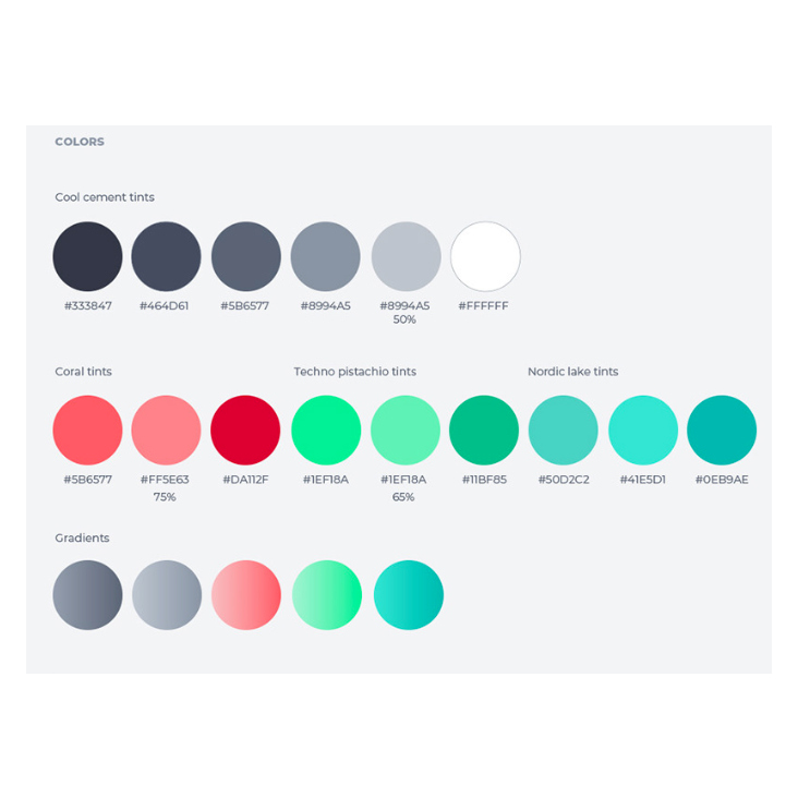 TASKLY – responsive web app – UI Kit colors