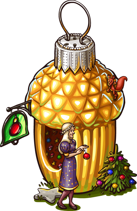 2D Art Browsergame – Weihnachtskugel-Shop