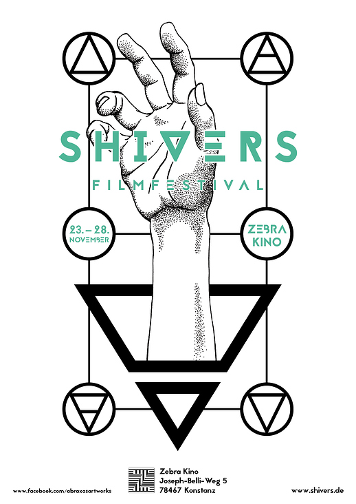 Entwurf für Plakate des Filmfestivals Shivers