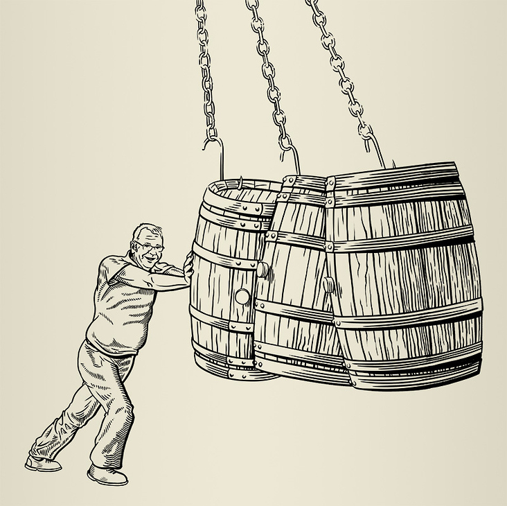 Metzger Dry Aged – Wein Etikett Illustration
