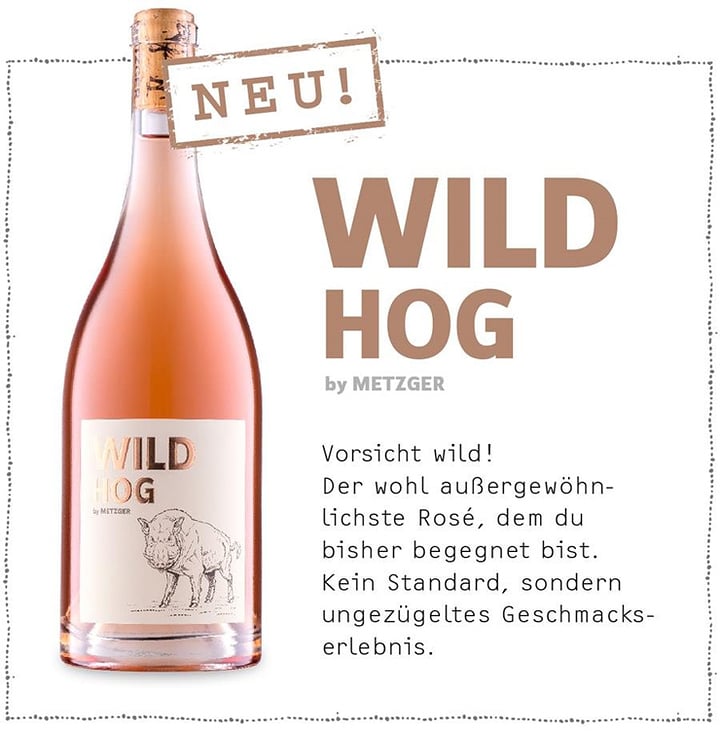Metzger Wild Hog – Wein Etikett Illustration