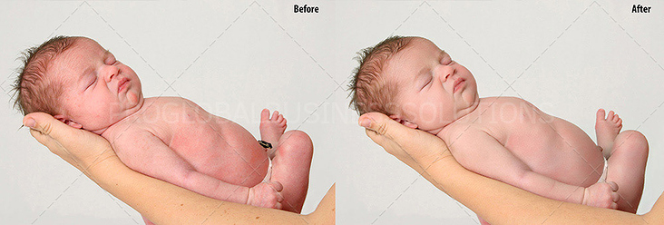 Newborn photo editing