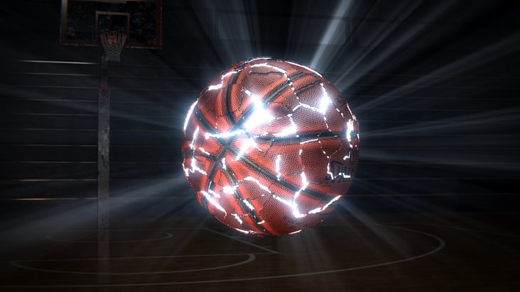 Basketball //light burst