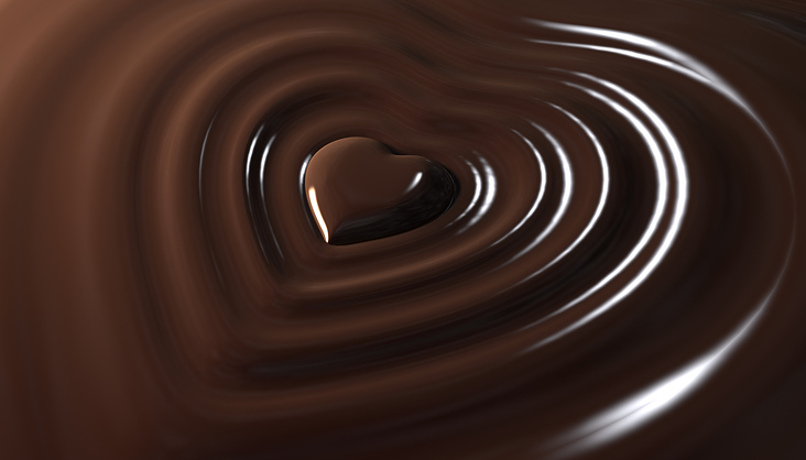 3D-Illustration „Schokoladenherz“