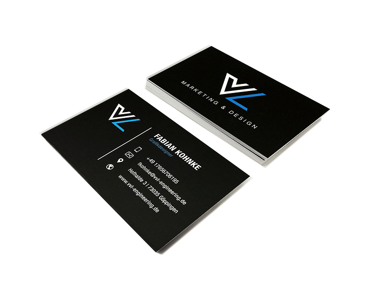 Visitenkarten für die Firma VVL Engineering