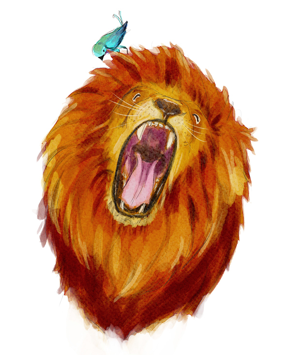 Photoshop Zeichnung für „Die Reise des Löwen“