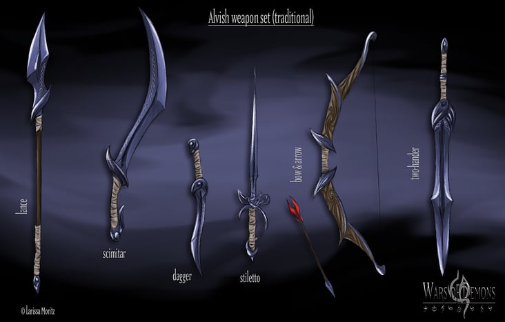 Alvish traditional weapons