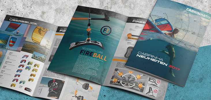 Pryde Group – Konzeption & Kreation der Broschüren für Cabrinha und NP Surf
