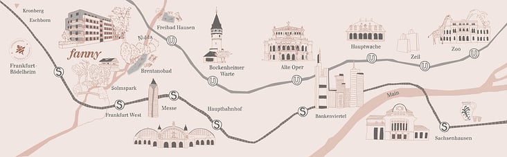 Stadtplan Frankfurt für Mattheusser Immobilien, 2018