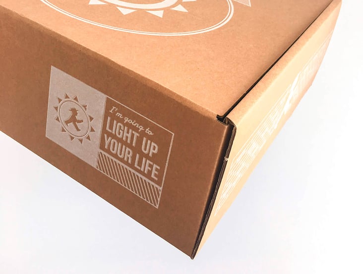 Packaging Design cardboard box with screenprint