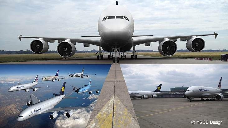 A 380 collage