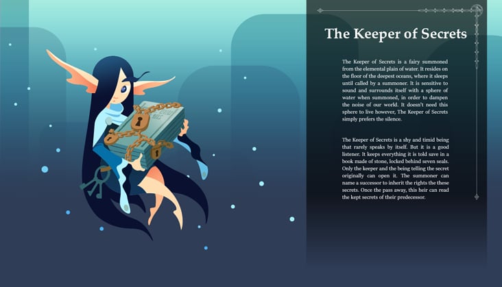 Keeper of Secrets – sample page