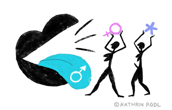 Illustration zum Thema Geschlechtergerechte Sprache, Detail