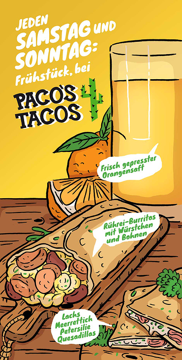 Paco`s Tacos Frühstückskarte