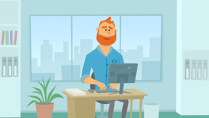 Eine kleine Animationsgeschichte für die KKH, so wird der Arbeitsplatz gesund