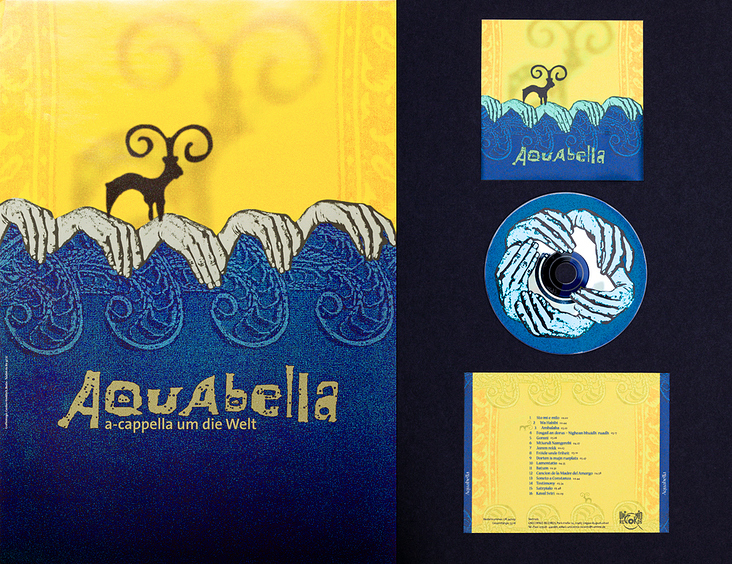 Artwork für das Plakat und CD-Cover-Gestaltung der a cappella-Gruppe „Aquabella”