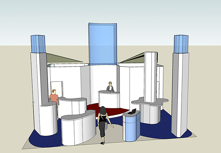 3D-Ansicht / Planungs-Illustration für Messebauten