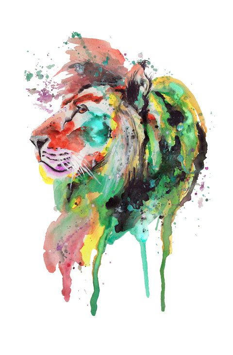 Aquarell Lion