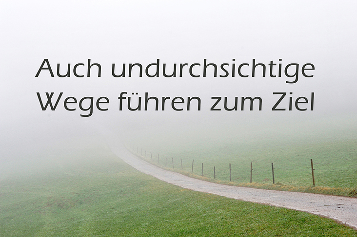 Undurchsichtige Wege und das Ziel