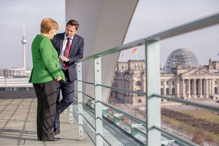 Politik I Der luxemburgischen Premierminister Xavier Bettel besucht Bundeskanzlerin Angela Merkel