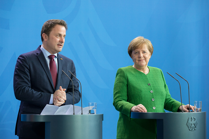 Politik I Der luxemburgischen Premierminister Xavier Bettel besucht Bundeskanzlerin Angela Merkel