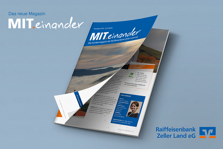 Raiffeisenbank Zeller Land eG Mit.einander Magazin I 2016 Titel