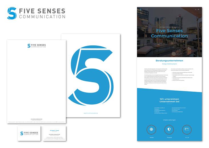 Corporate Design Entwicklung für Five Senses Communication