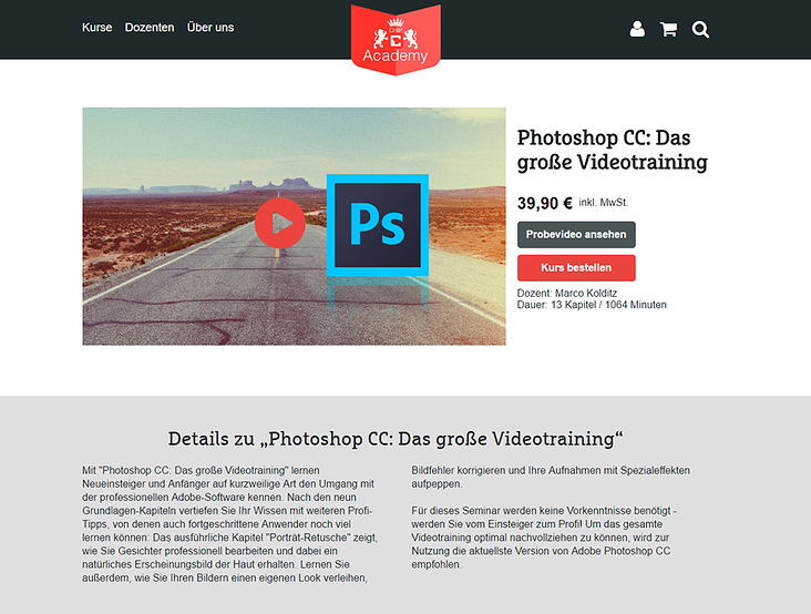 Photoshop CC – Das große Videotraining (CHIP Academy)