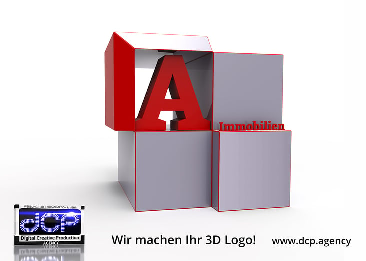 3D Logo (1A Immobilien) mehr Info: DCP Agency | 3D Werbeagentuer Wien | www.dcp.agency