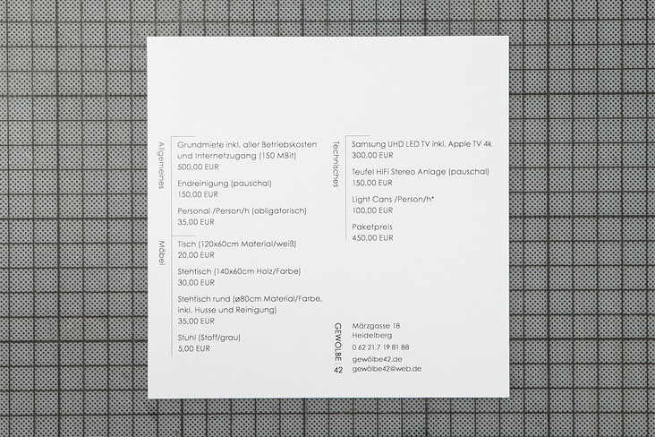 Gewölbe 42 / Flyer