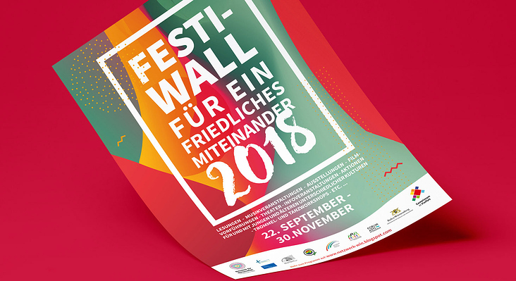 Poster Design für das Festi-Wall für ein friedliches Miteinander