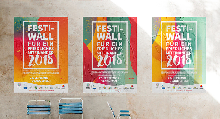 Poster Design für das Festi-Wall für ein friedliches Miteinander