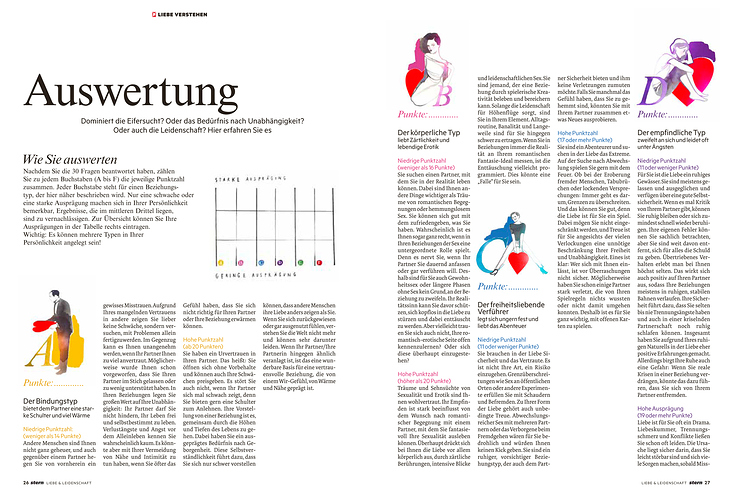 STERN, STERN EXTRA – LIEBE & LEIDENSCHAFT