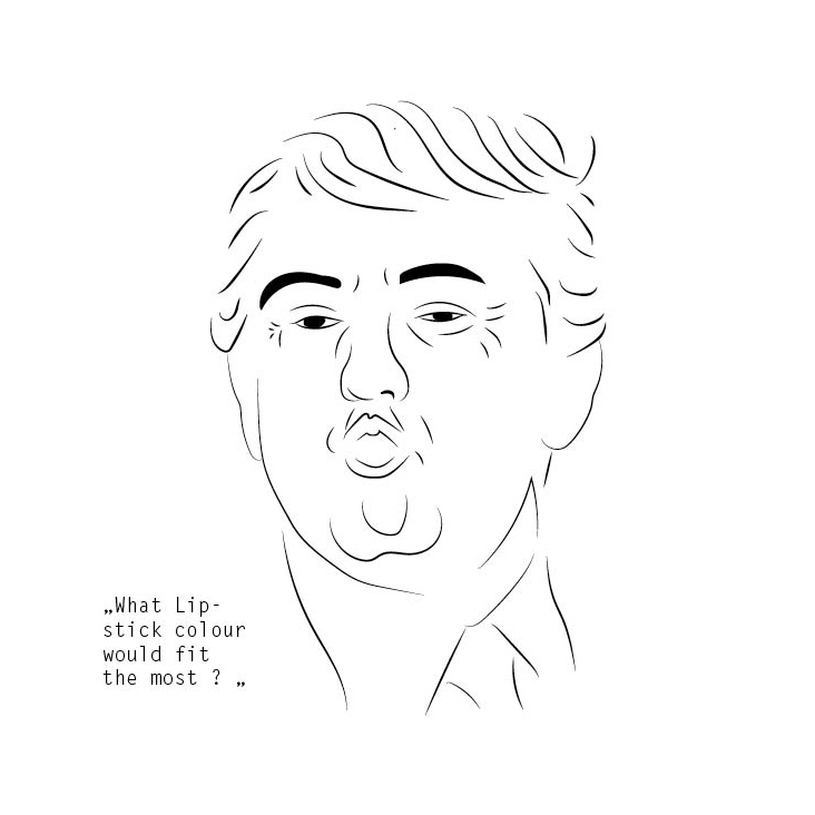 Ausschnitt aus einem Malbuch über Donald Trump