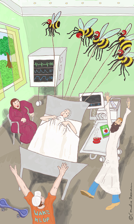Pflegesituation 2 – digitale Illustration (procreate)