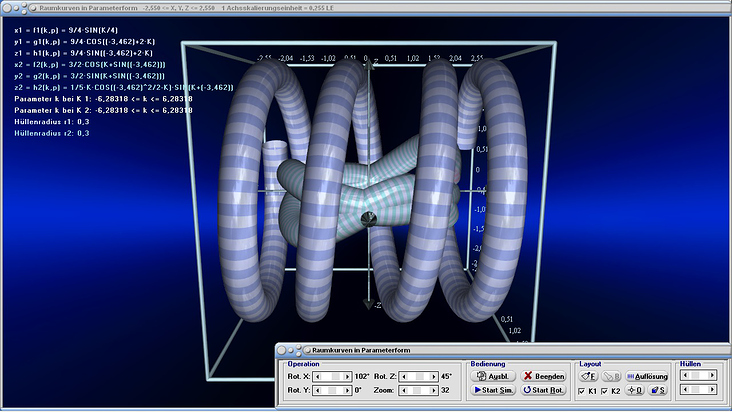 Darstellung interaktiver 3D-Simulationen zum Themengebiet Raumkurven