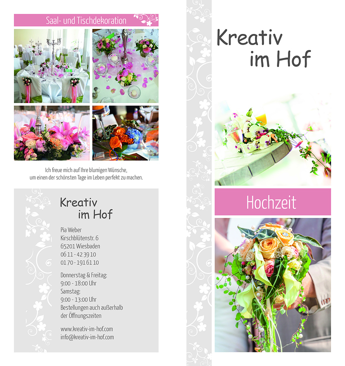 Flyer Hochzeiten