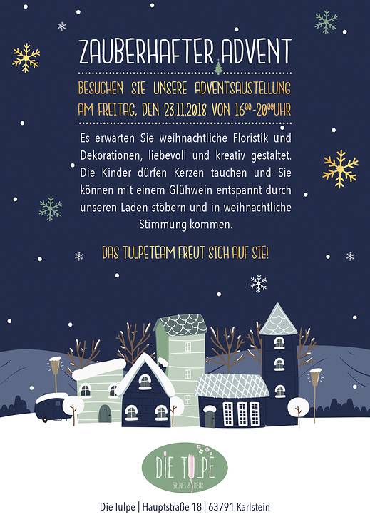 Flyer Adventsaustellung 2018