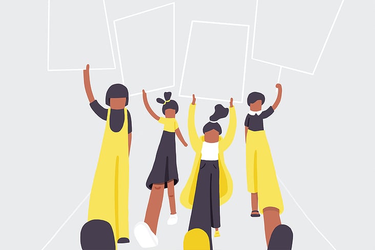 Illustration >Suffragetten<