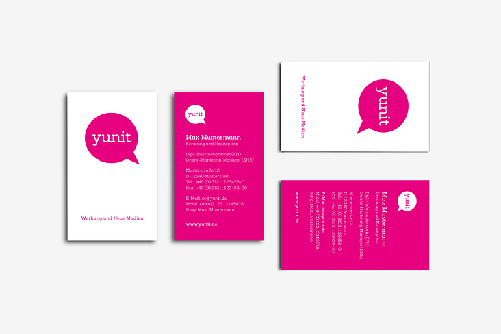 Yunit – Visitenkarte, Printdesign, Logoerstellung, Corporate Identity