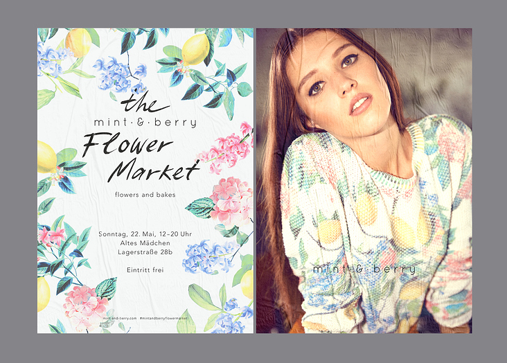 The mint&berry Flower Market 2016. Poster.