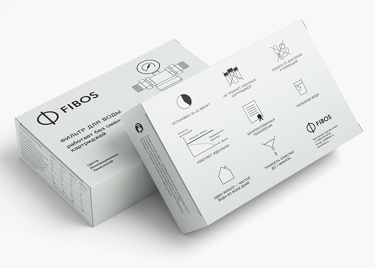 Fibos corporate identity. Verpackungsdesign.