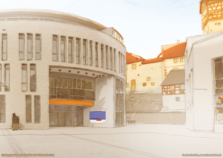Hintergrundillustration für die VR-Bank Schwäbisch Hall