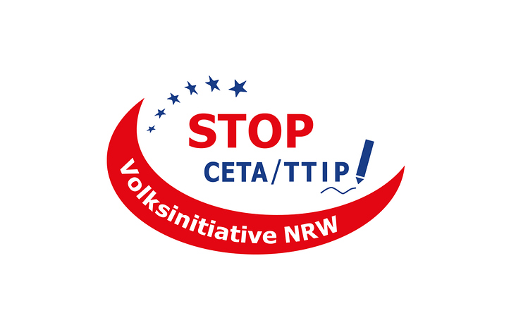 Logo: Volksinitiative in NRW gegen CETA und TTIP