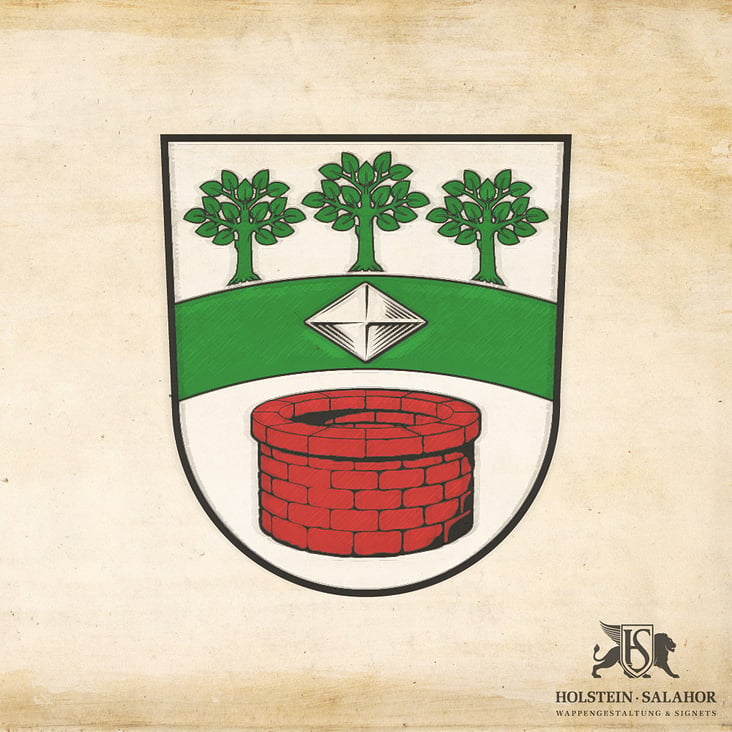 Ortswappen Gemeindewappen Salzbrunn